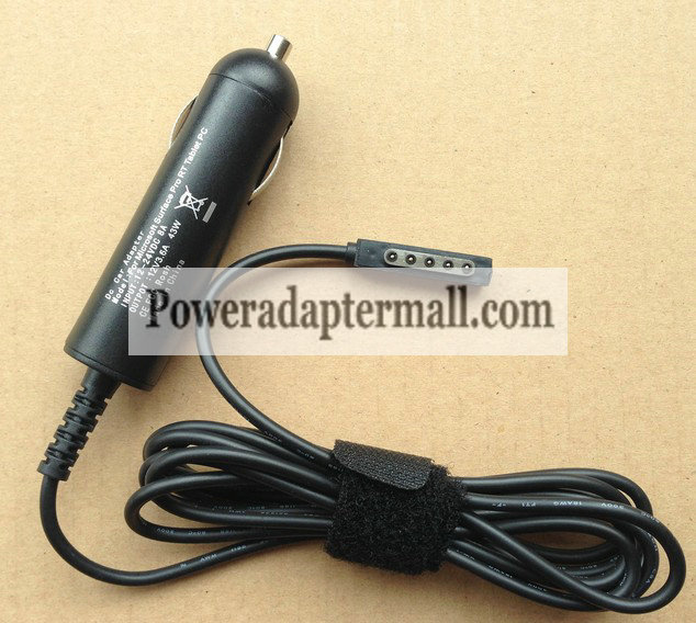 12V 3.6A Microsoft Surface 1536 RT Pro 2 Tablet DC Car Adapter
